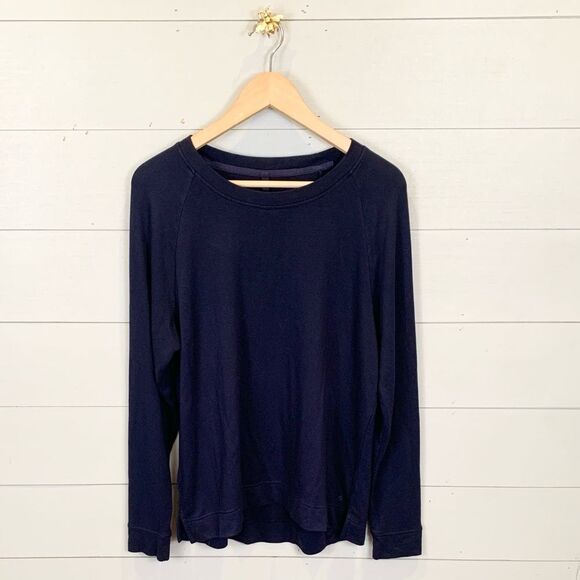 Lou & Grey signature soft long sleeved navy blue teeshirt size large - Picture 1 of 11